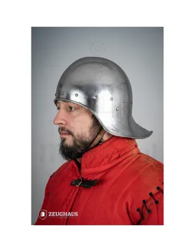 Casco abierto tipo Sallet, acabado pulido (1,6 mm.)