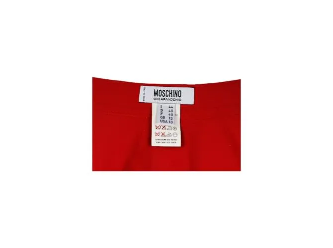 Falda acampanada barata y elegante de Moschino Roja 